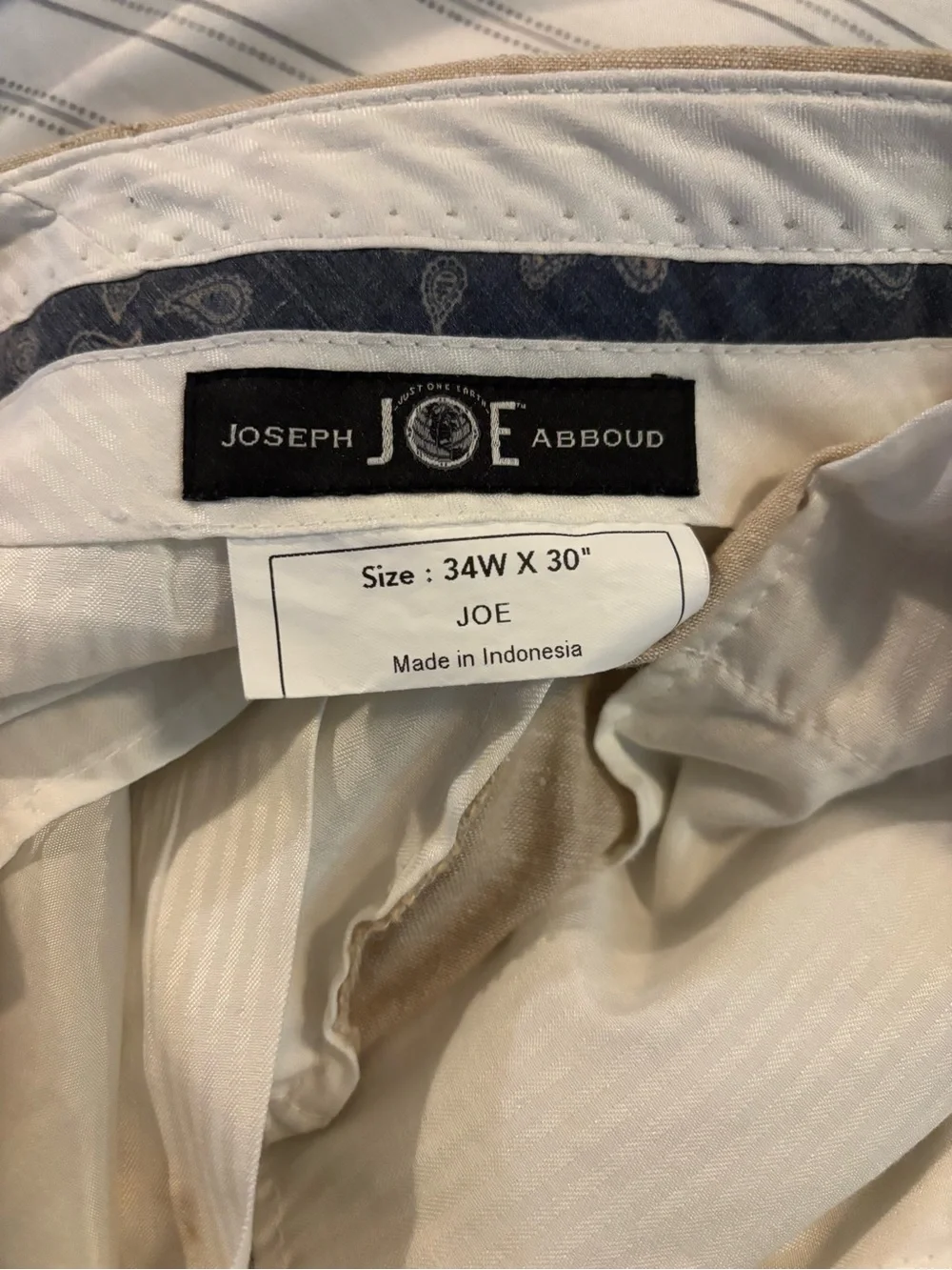 Joseph Abound Linen Blend Pants Mens 34 Coast Beach Vacation Yacht Nautical Boat
